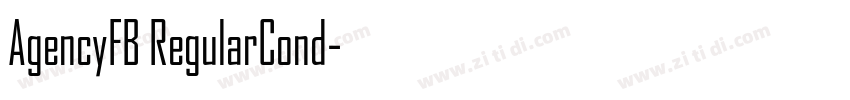 AgencyFB RegularCond字体转换